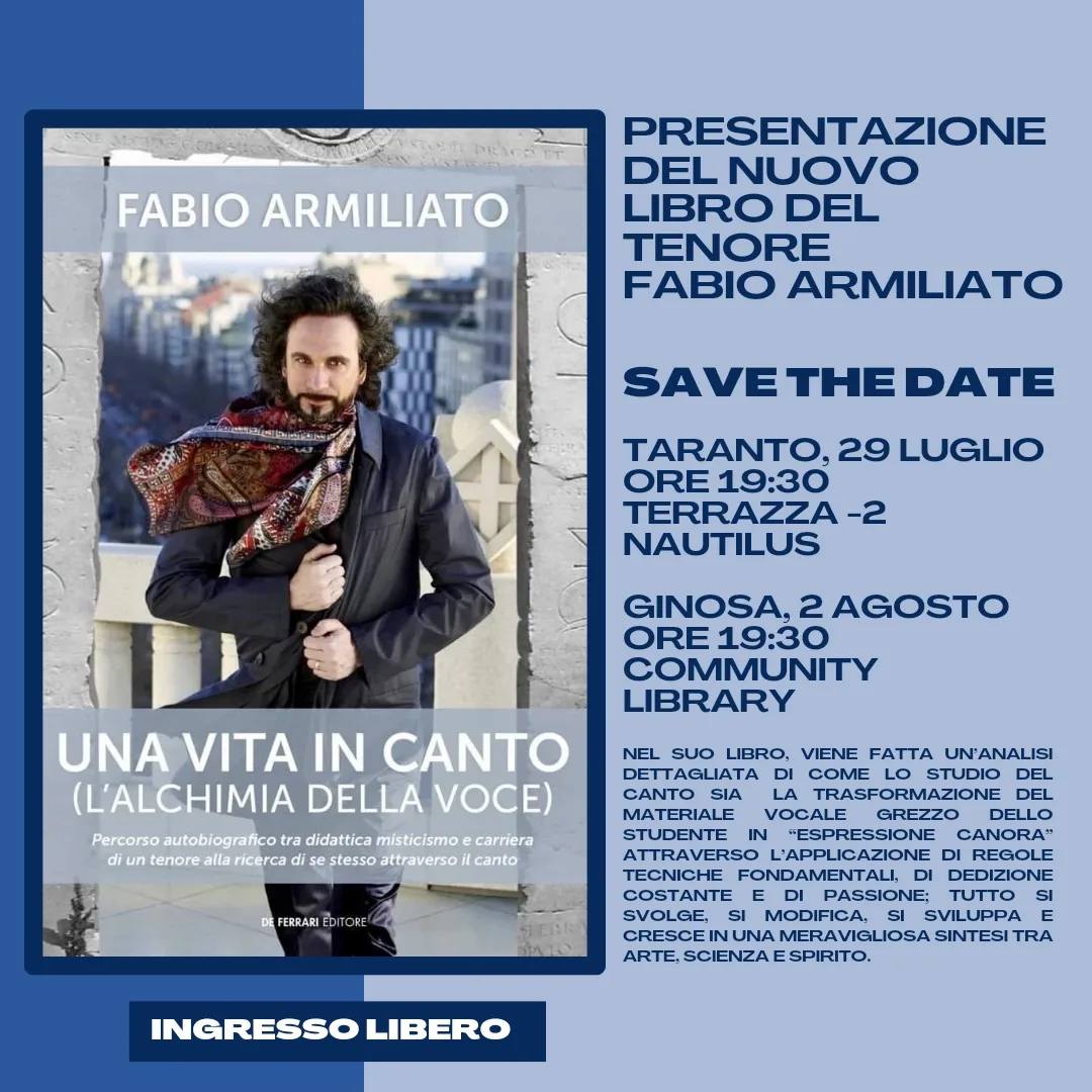 Presentazione del nuovo libro del tenore Fabio Armiliato